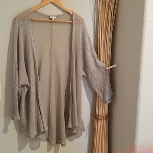 Lularoe Top Shawl Cardigan Gray Lindsey